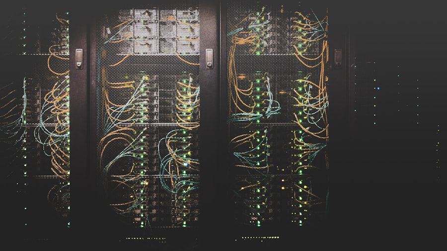 Server rack in datacenter